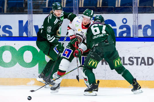 Färjestads Albin Eriksson, Frölundas Simon Hjalmarsson