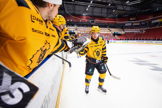 Skellefteås Jesper Frödén jublar