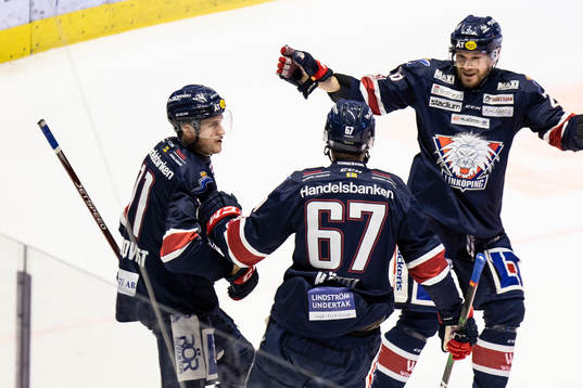 Linköpings Henrik Törnqvist jublar