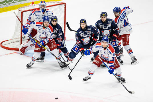 Spel framför Oskarshamns målvakt Tex Williamsson