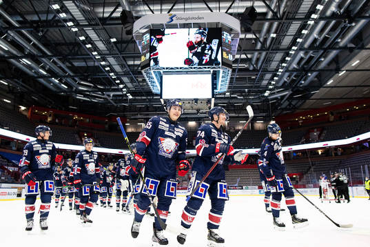 Linköpings spelare jublar