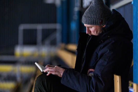 Niklas Kronwall på läktaren