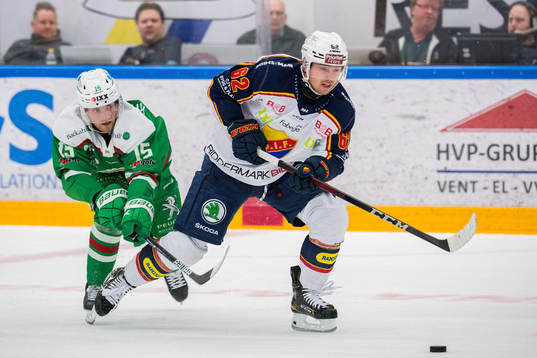 Rögles Simon Ryfors och Djurgårdens Manuel Ågren