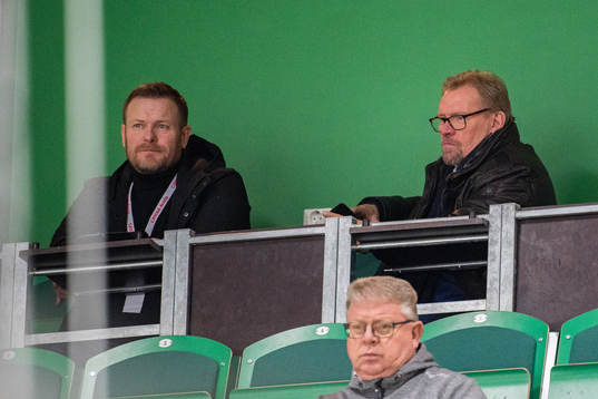 Malmö Redhawks tränare Joakim Fagervall och VD samt