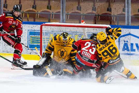 Skellefteås målvakt Arvid Söderblom och Luleås Fabian