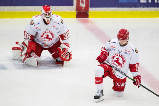 Trojas målvakt Wictor Ragnewall och Lukas Sjöblom