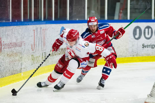 Trojas Tim Bothén och Huddinges Björn Jonasson
