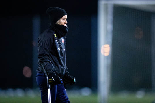 Helsingborgs Sanna Nilsson på kryckor