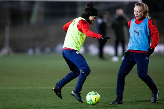 Helsingborgs Isabel Aguilar och Johanna Andersson