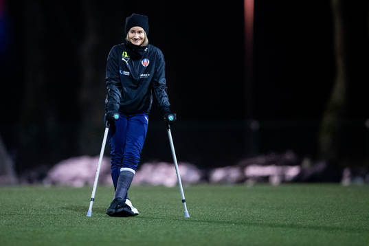 Helsingborgs Sanna Nilsson på kryckor