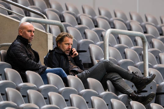 Hammarbys scoutingansvarige Mikael Hjelmberg och sportchef