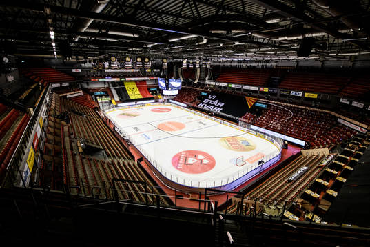 Interiör vy av Monitor ERP arena