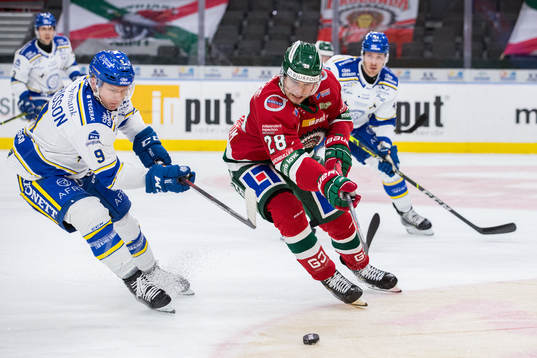 Leksands Patrik Zackrisson och Frölundas Johan Sundström