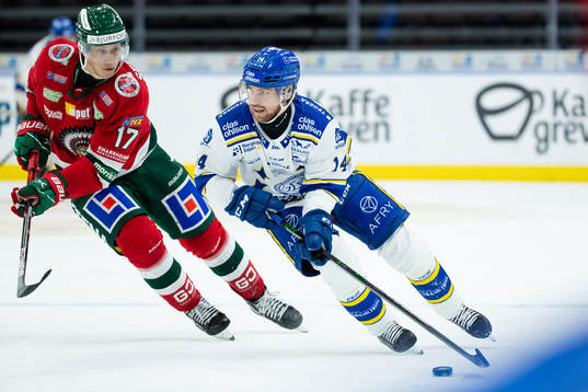Frölundas Robin Alvarez och Leksands Oskar Lang