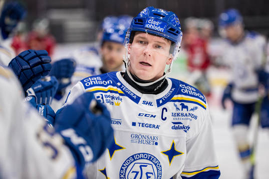 Leksands Patrik Zackrisson jublar