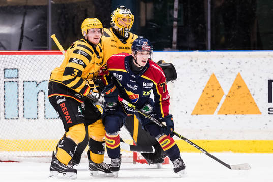 Skellefteås Niclas Burström och målvakt Arvid Söderblom