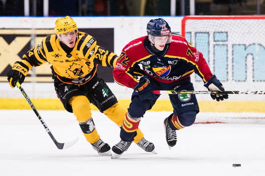Skellefteås Andreas Wingerli jagar Djurgårdens William