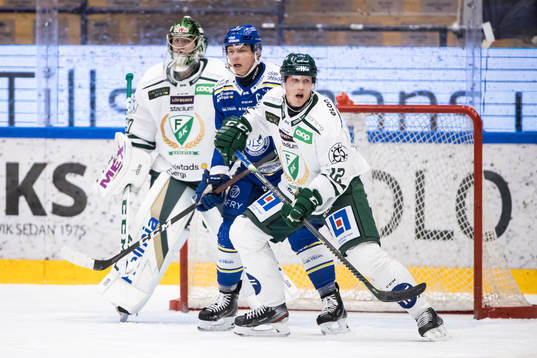 Leksands Patrik Zackrisson och Färjestads Niclas Lundgren