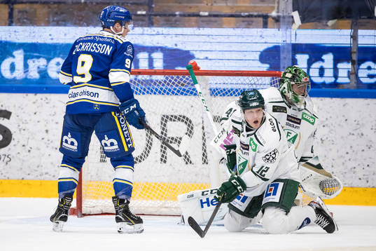 Leksands Patrik Zackrisson och Färjestads Niclas Lundgren