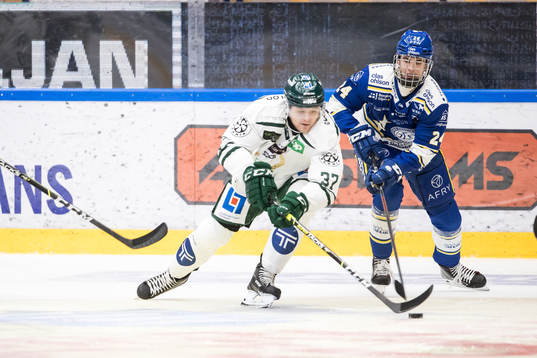 Färjestads Adam Ginning och Leksands Isak Rosén