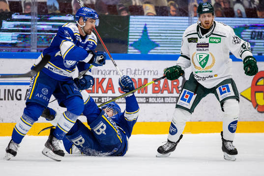 Leksands Marek Hrivik , Matt Caito och Färjestads Pontus