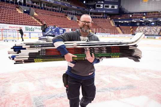 Leksands materialförvaltare Rob Flahiff
