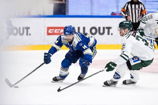 Leksands Oskar Lang och Färjestads Michael Lindqvist