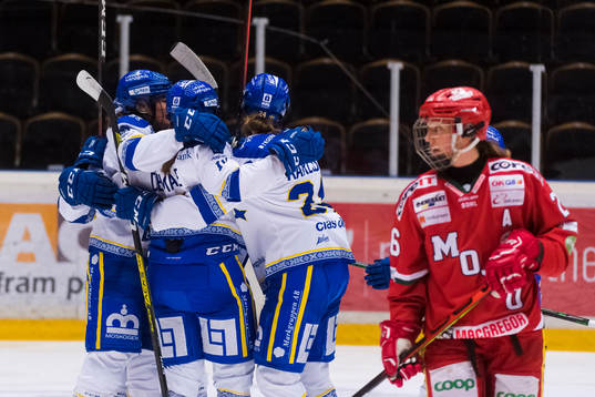 Leksands Shea Demale gör Leksands första mål med Ella