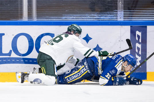 Färjestads Joel Nyström och Leksands Jesper Kandergård