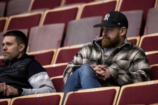 Leksands Mattias Ritola och fystränare Jesper Gillerås