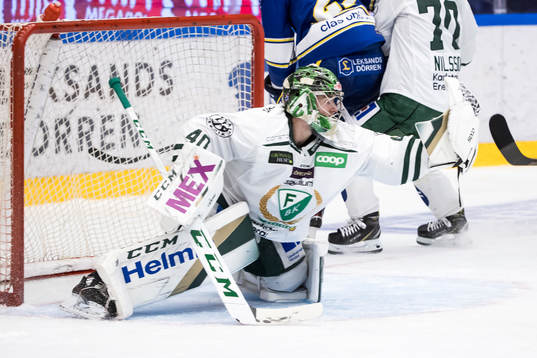 Färjestads målvakt Henrik Haukeland