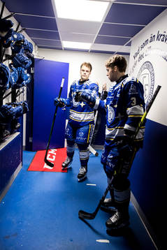 Leksands Jesper Kandergård och August Berg innan