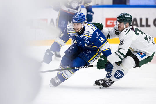 Leksands Oskar Lang och Färjestads Michael Lindqvist
