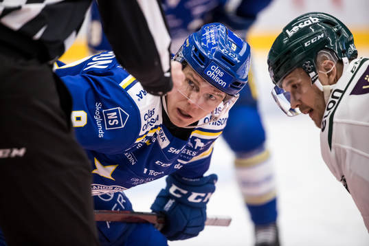 Leksands Patrik Zackrisson och Färjestads Jacob Nilsson