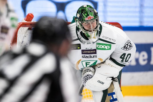 Färjestads målvakt Henrik Haukeland