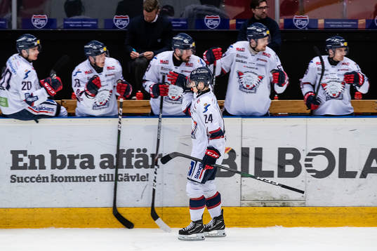 Linköpings Elliot Ekmark jublar