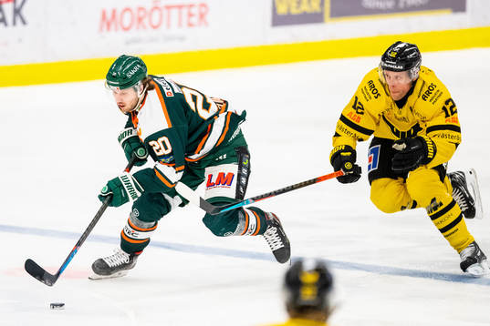 Kristianstads Erik Flood och Västerås Fredrik Johansson