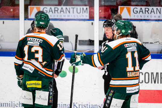 Kristianstads Gustav Willman Borvik och Fredrik Hansson i