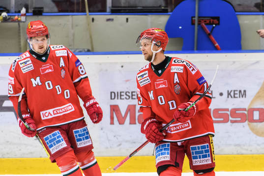 Modos Patrik Karlkvist och Johan Harju jublar