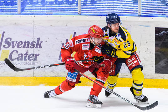 Modos Kalle Jellvert och Södertäljes Bobbo Petersson