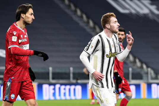 Dejan Kulusevski of Juventus celebrates