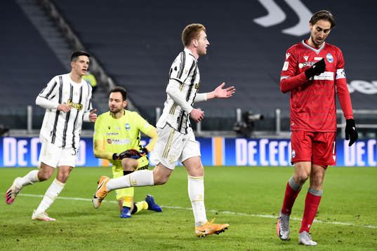 Dejan Kulusevski of Juventus celebrates