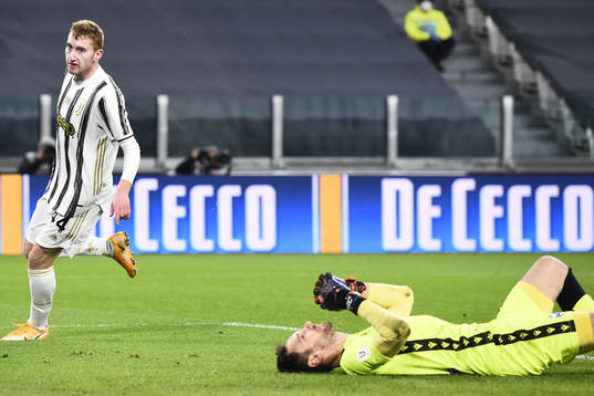 Dejan Kulusevski of Juventus celebrates