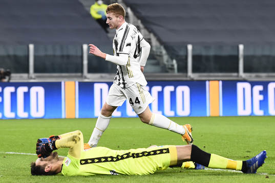 Dejan Kulusevski of Juventus celebrates