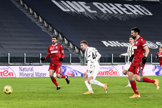 Dejan Kulusevski of Juventus scores 3-0