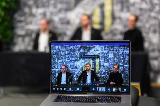 Ordförande Anders Billström, Marcus Jodin, klubbchef, och