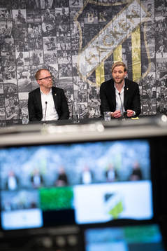 Ordförande Anders Billström och Marcus Jodin, klubbchef