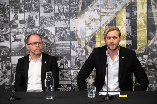 Ordförande Anders Billström och Marcus Jodin, klubbchef