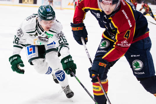 Färjestads Joel Nyström och Djurgårdens Marcus Högström