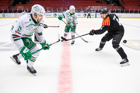 Rögles Mattias Sjögren och Brynäs John Nyberg